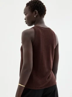Casual linen-blend sweater vest