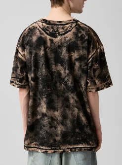 Cavern print distressed T-shirt