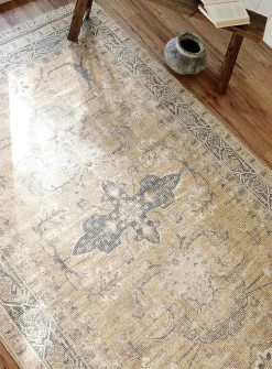 Cayman antique medallion handcrafted rug