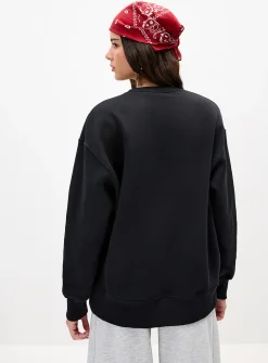 Central logo drop-shoulder sweatshirt