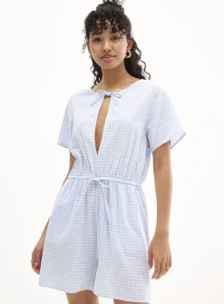 Centre cutout cotton romper