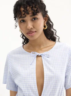 Centre cutout cotton romper