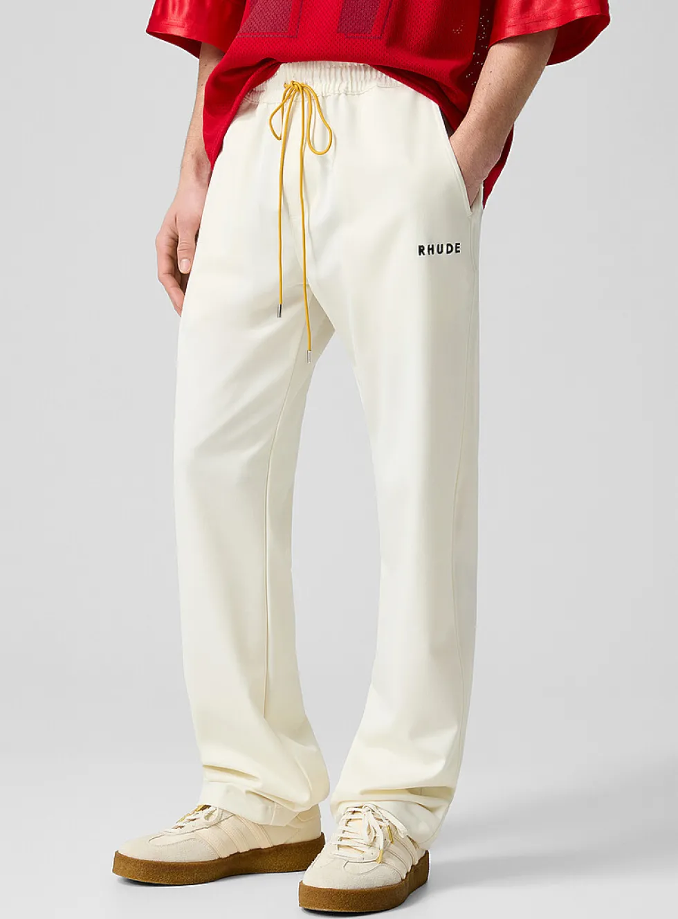 Century accent cords ponte track pant
