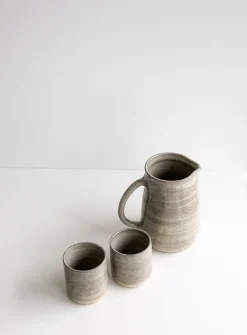 Ceramic pitcher and tumbler set