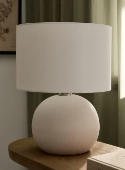 Ceramic sphere table lamp