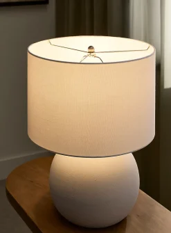 Ceramic sphere table lamp