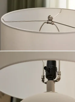 Ceramic sphere table lamp