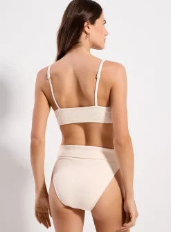 Chain triangular ivory bralette