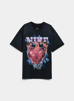 Chained heart graphic T-shirt