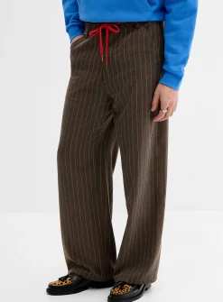 Chalk-stripe wide pant