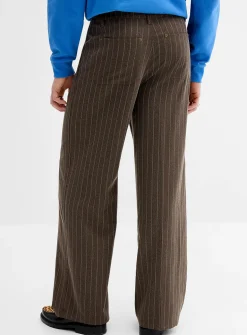 Chalk-stripe wide pant