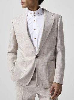 Chambray-effect patch pockets jacket