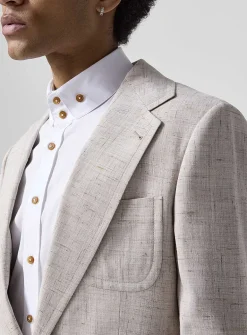 Chambray-effect patch pockets jacket