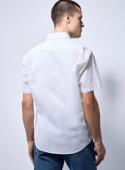 Chambray-like linen shirt