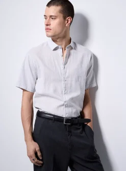 Chambray-like linen shirt