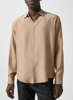 Champagne pure silk shirt