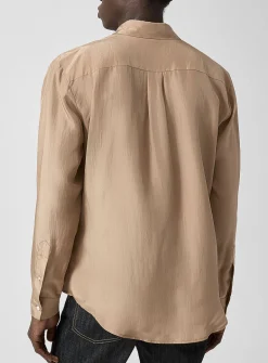 Champagne pure silk shirt