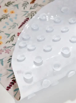 Charming flowers bath mat