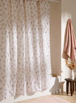 Charming flowers shower curtain