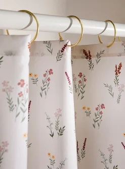Charming flowers shower curtain