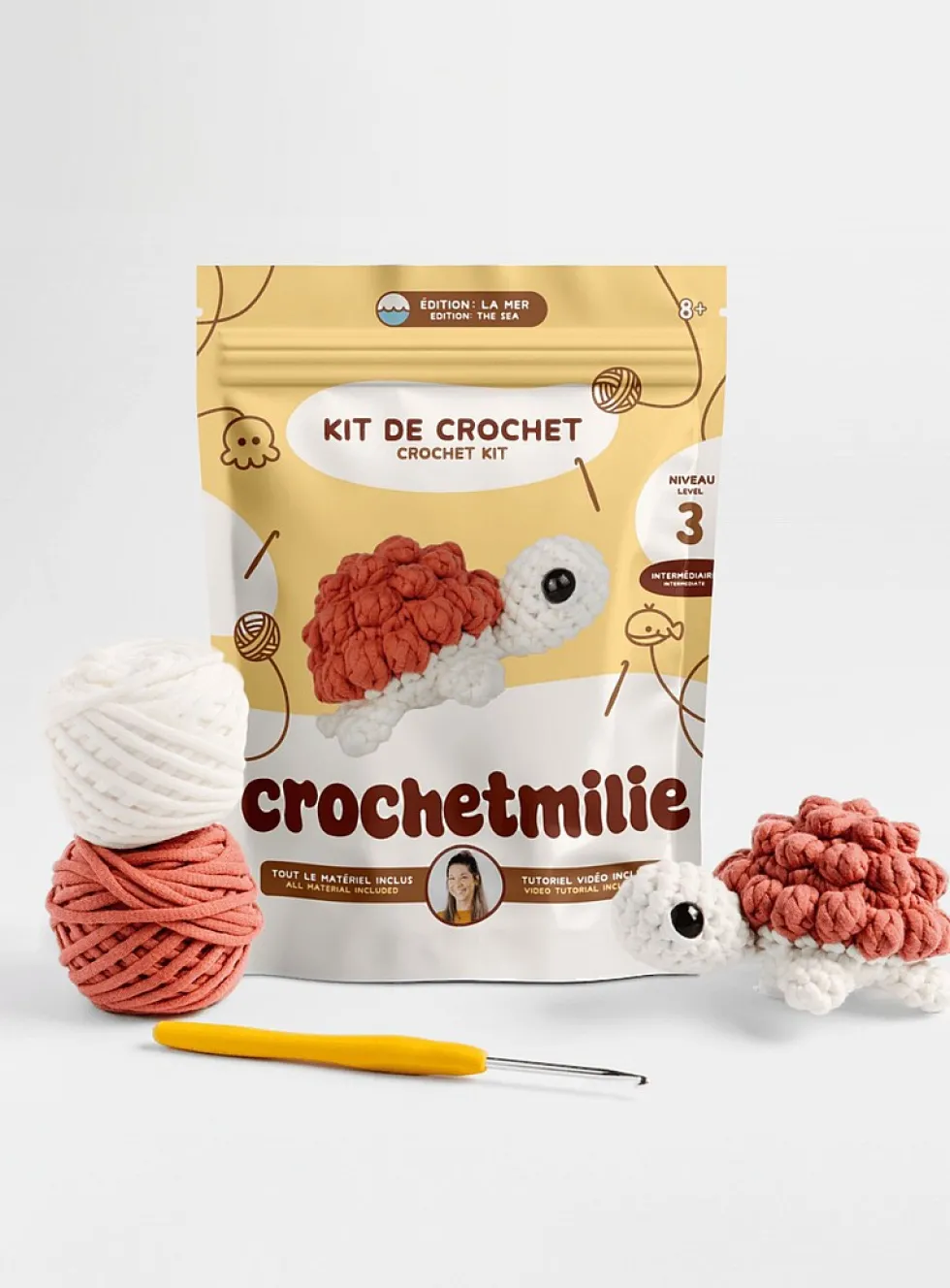 Charming turtle crochet kit