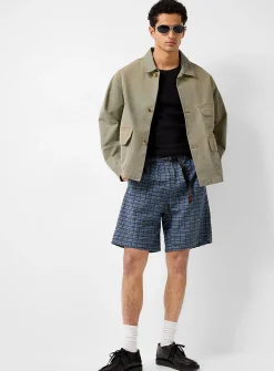 Check seersucker Bermudas