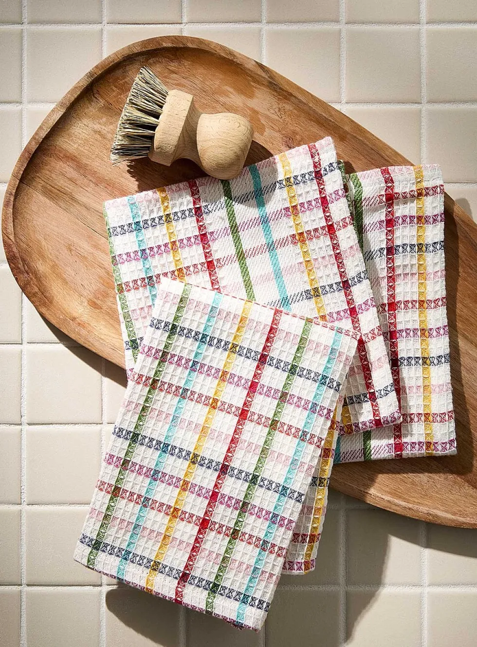 Checkered dishcloths