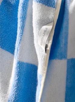 Checkered organic cotton beach towel