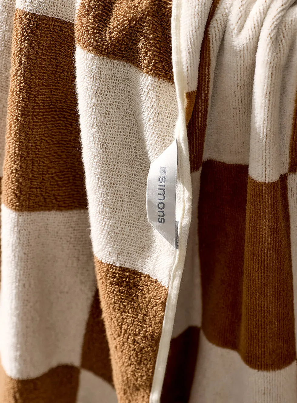 Checkered organic cotton beach towel