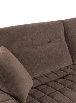 Checkered topstitching high-density foam 3 seater sofa