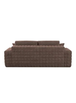 Checkered topstitching high-density foam 3 seater sofa