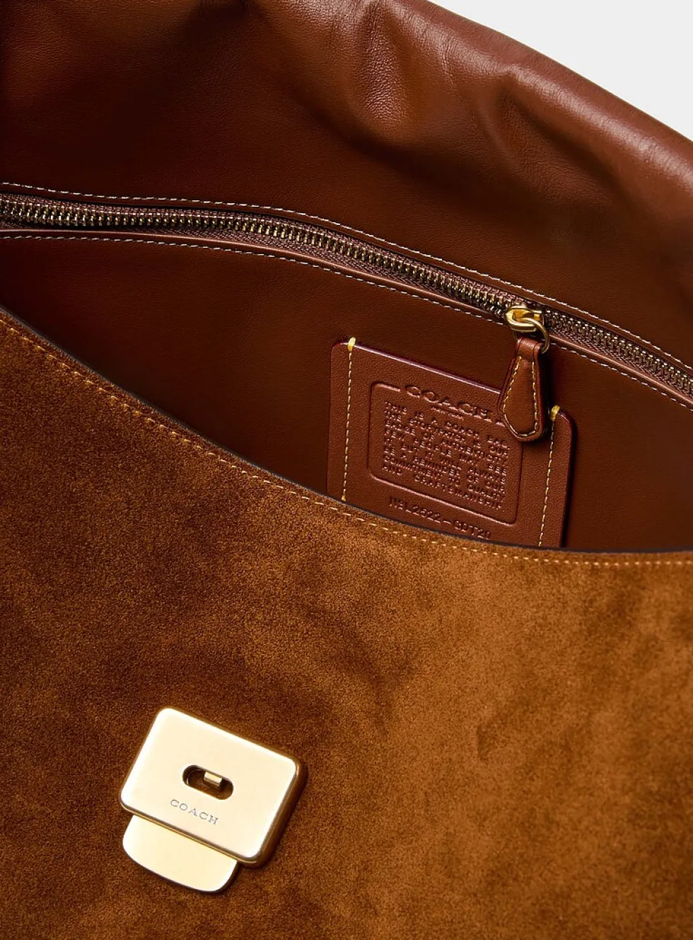 Chelsea caramel suede shoulder bag