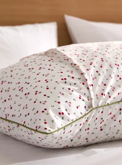 Cherries percale body pillow sham