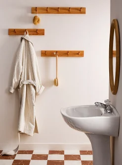 Cherry pegs wall-mounted coat rack