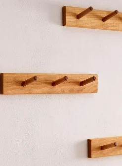 Cherry pegs wall-mounted coat rack