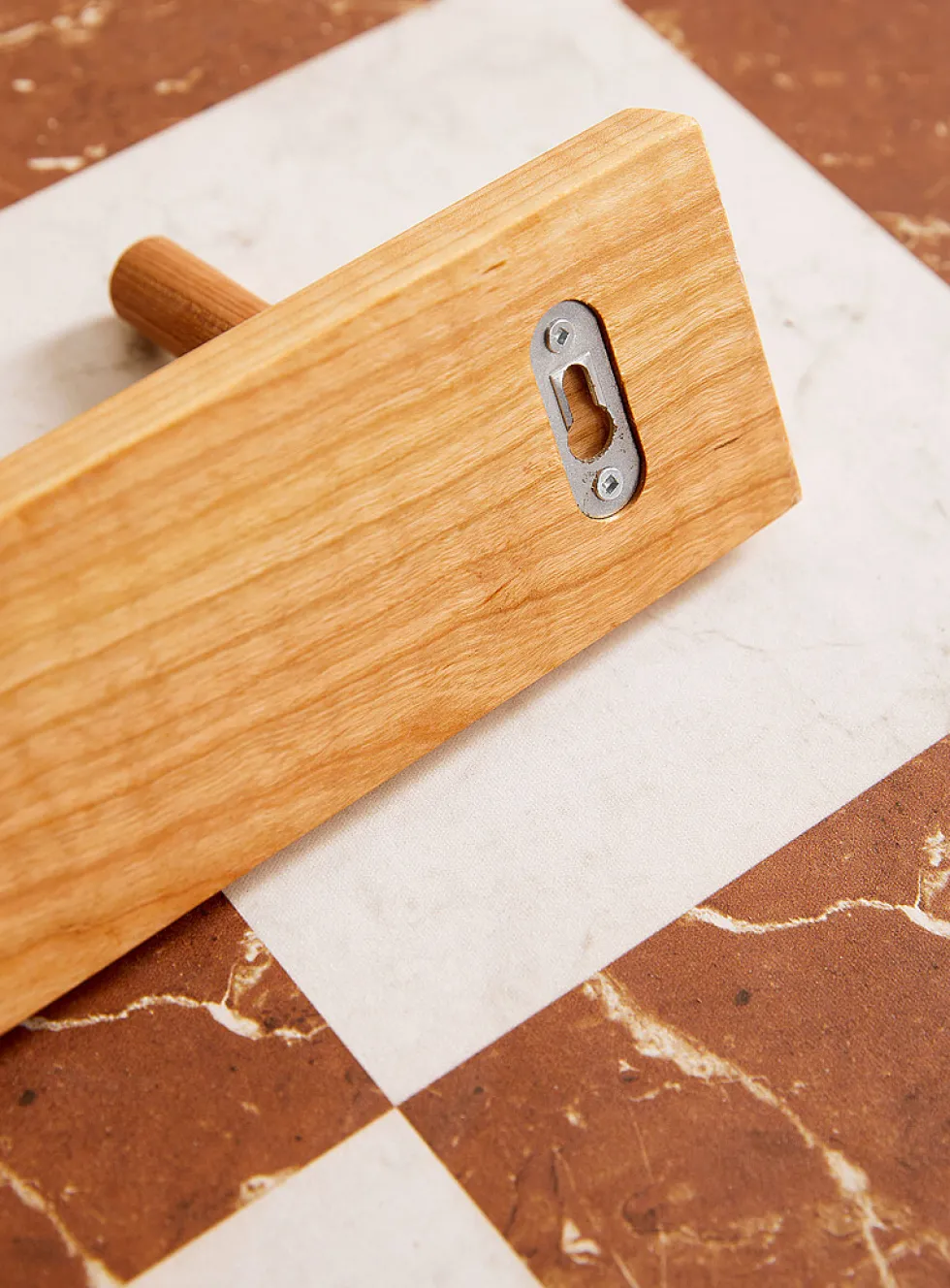 Cherry pegs wall-mounted coat rack