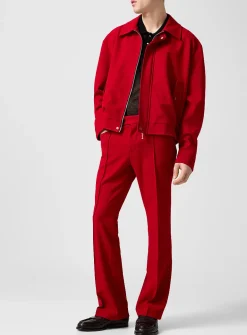 Cherry red flared pant