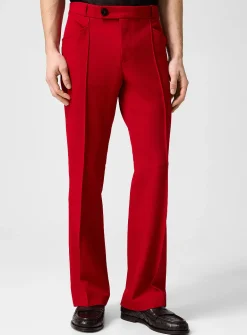 Cherry red flared pant