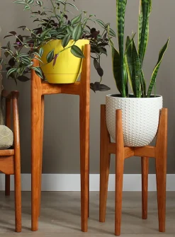 Cherry wood plant stand