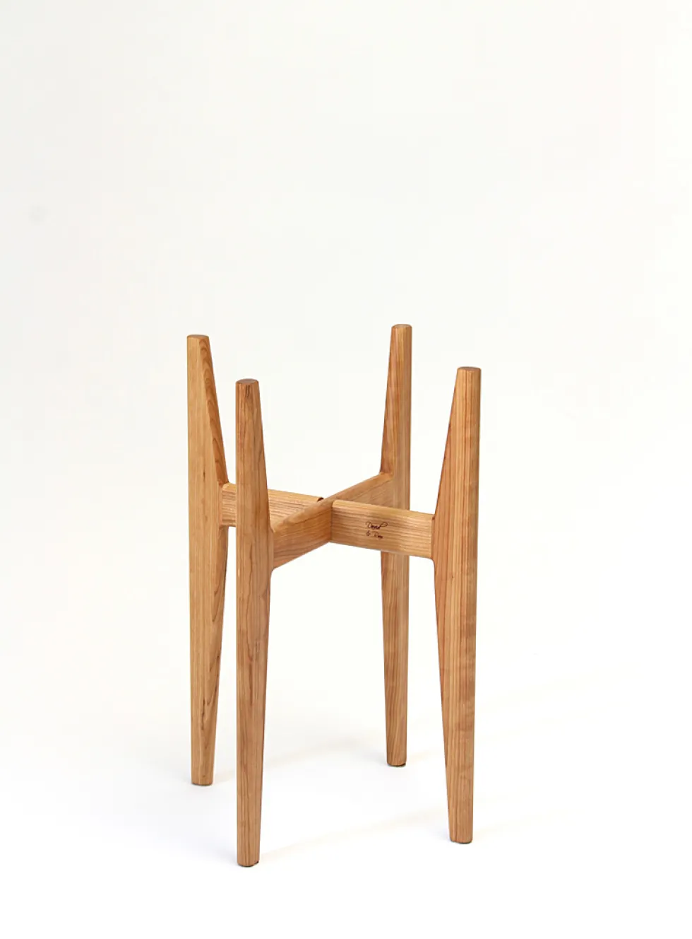Cherry wood plant stand