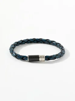 Chevron braided leather bracelet