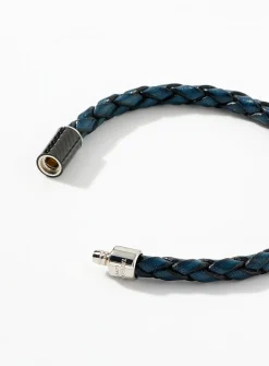Chevron braided leather bracelet