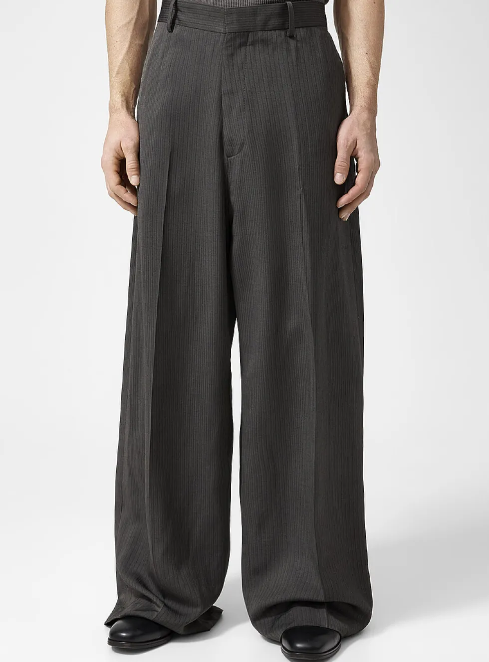 Chevron stripes wide-leg pant