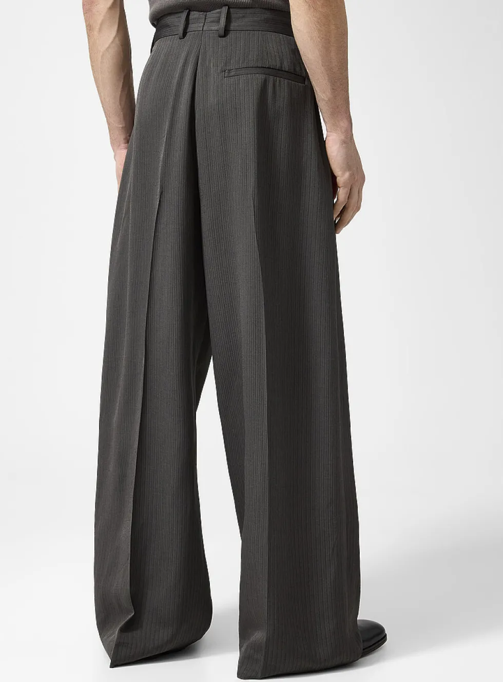 Chevron stripes wide-leg pant