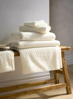 Chevron texture organic cotton towels