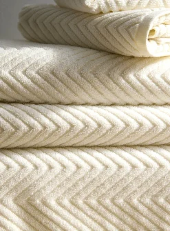 Chevron texture organic cotton towels