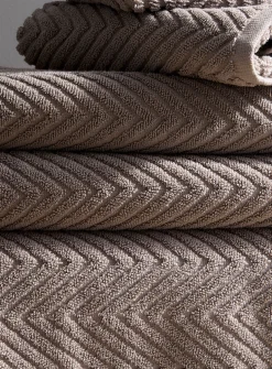 Chevron texture organic cotton towels