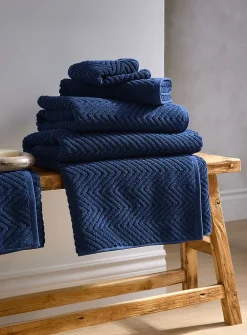 Chevron texture organic cotton towels