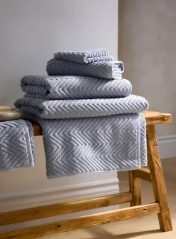 Chevron texture organic cotton towels
