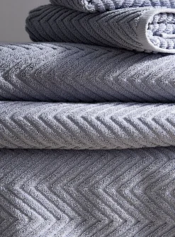Chevron texture organic cotton towels